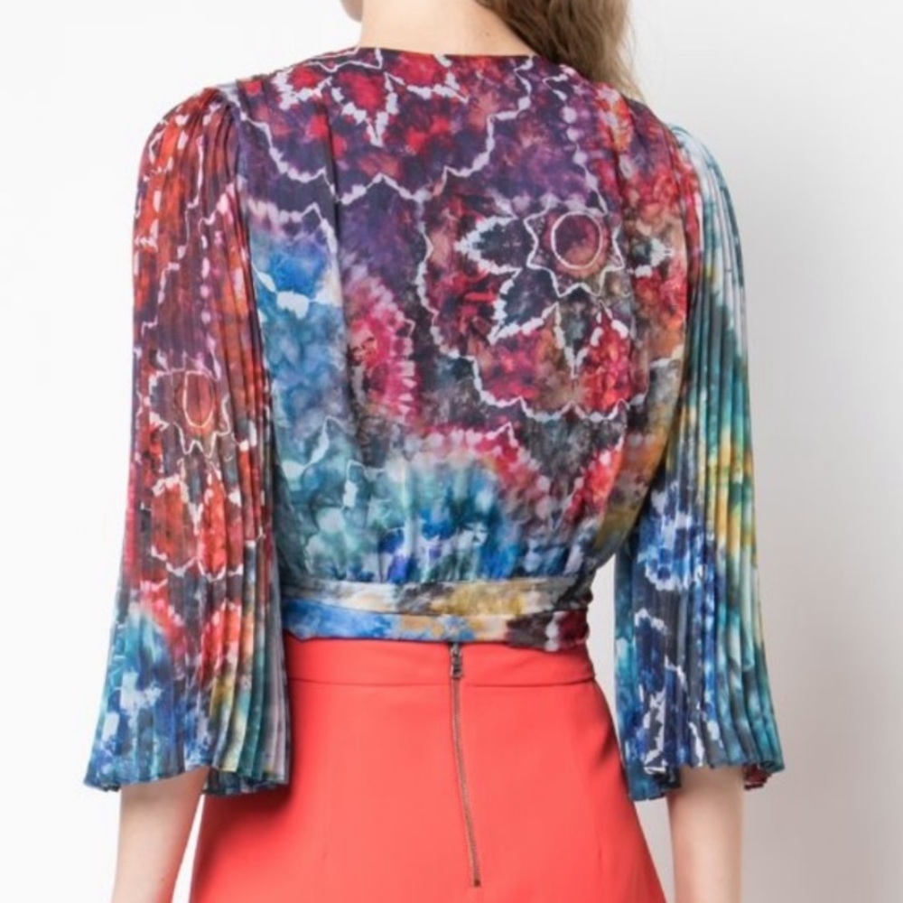 SOLD OUT ♥️ HP✨ NWT Alice+Olivia Silk Tie Dye Wrap - Picture 5 of 6